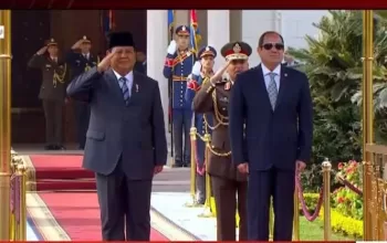 Sisi receives Indonesian president at Ittihadiya Palace