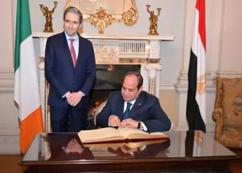 Sisi arrives at Irish govt HQ for talks with Harris