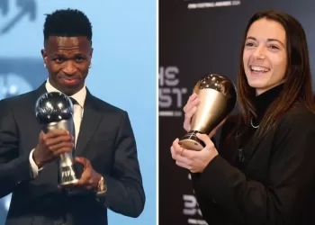 Vinicius Jr crowned Fifa player of 2024, Bonmati takes women’s award again