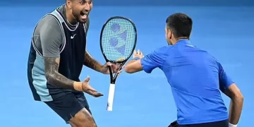 Kyrgios shows fitness despite 18-month hiatus and loss