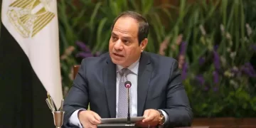 President Sisi arrives to Norwegian government building complex in Oslo