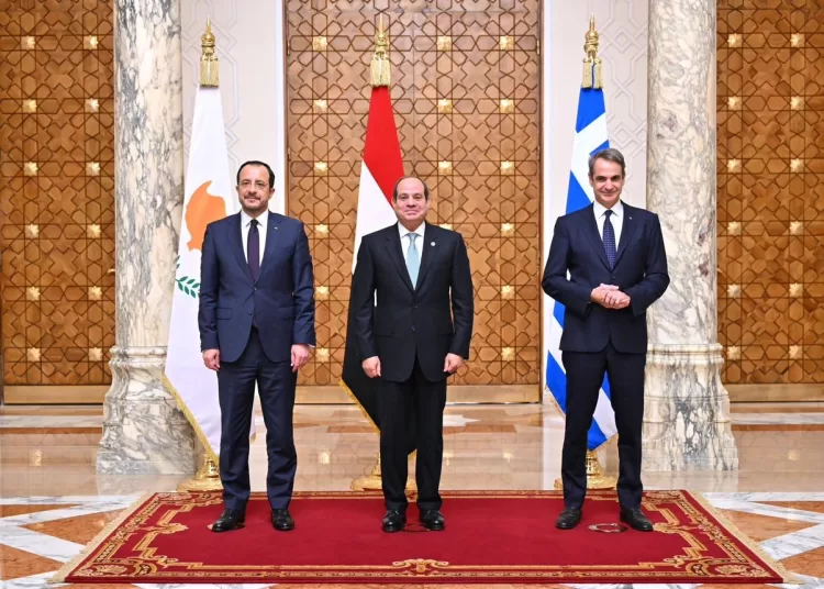 Egypt, Cyprus, Greece agree to bolster ties, stress commitment to values of peace, stability 1 - Egyptian Gazette