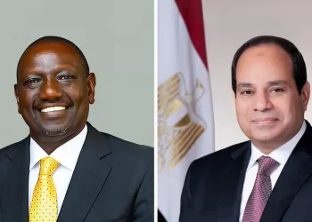 Sisi receives Kenyan president at Ittihadia Palace