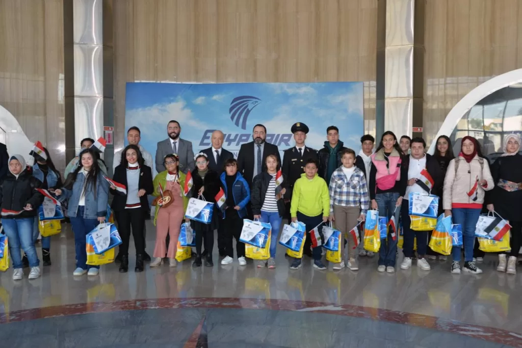 Children of Police martyrs tour EgyptAir Training Academy 5 - Egyptian Gazette