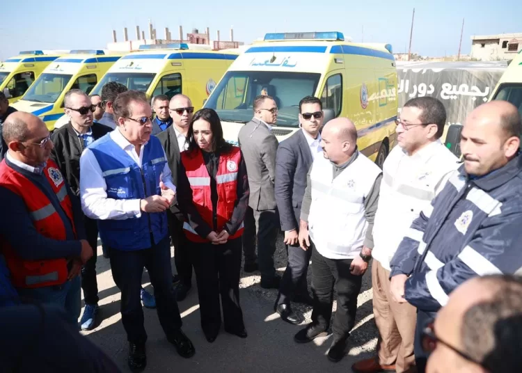 Ministers of health, social solidarity arrive in Arish to stand on final preparations of entrance of aid supplies to Gaza 1 - Egyptian Gazette