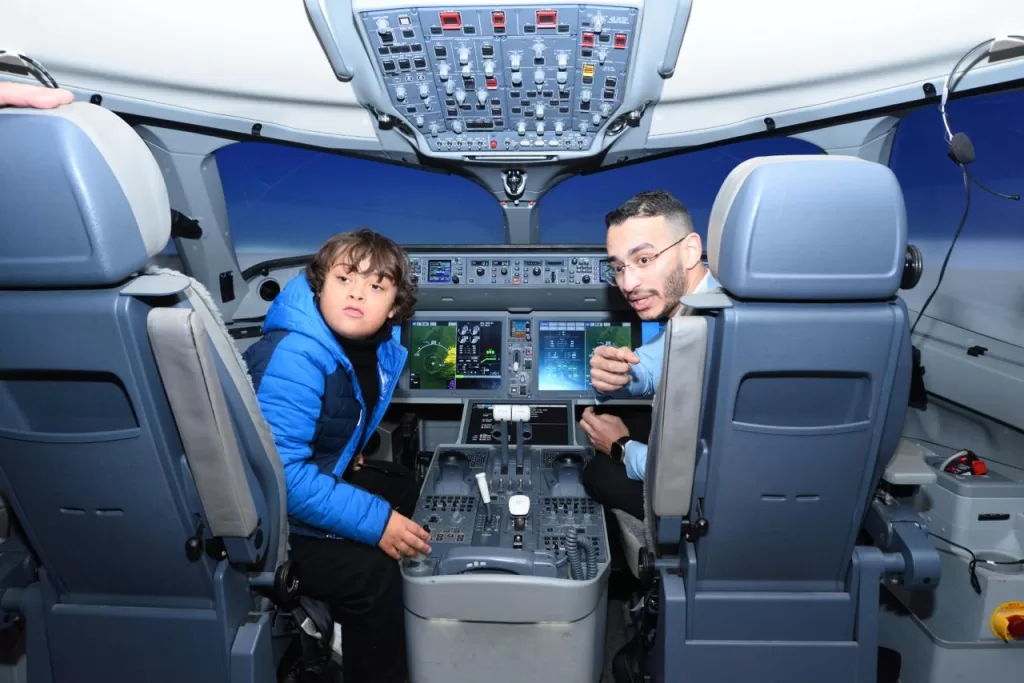 Children of Police martyrs tour EgyptAir Training Academy 7 - Egyptian Gazette