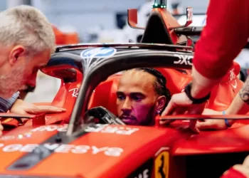 Hamilton ‘absolutely OK’ after crashing during Ferrari Barcelona test