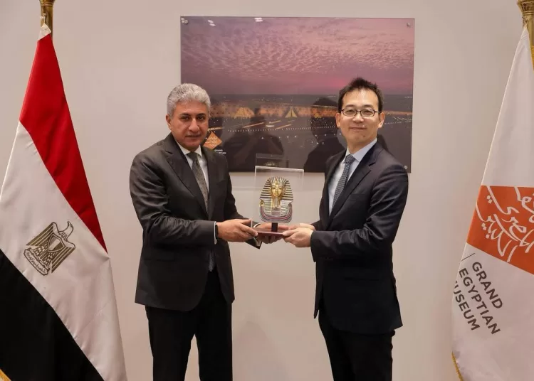 Egypt, Japan strengthen tourism, cultural, educational ties 1 - Egyptian Gazette Egyptian Minister of Tourism and Antiquities, Sherif Fathi, during his meeting with the new head of JICA’s Cairo office, Ebisawa Yu.