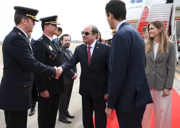 Sisi arrives in Spain for talks with King Felipe, PM Sanchez