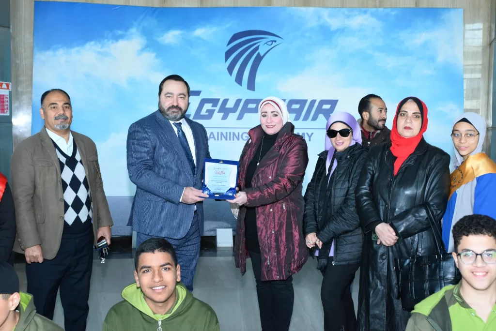 Top students visit EgyptAir Training Academy 3 - Egyptian Gazette