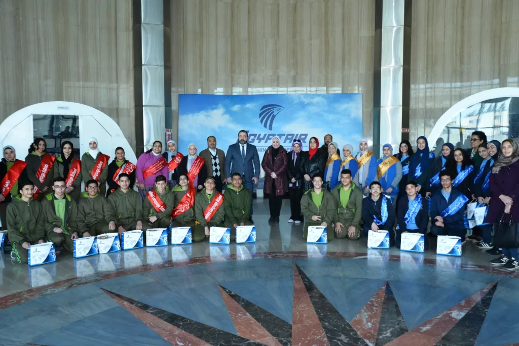 Top students visit EgyptAir Training Academy 5 - Egyptian Gazette