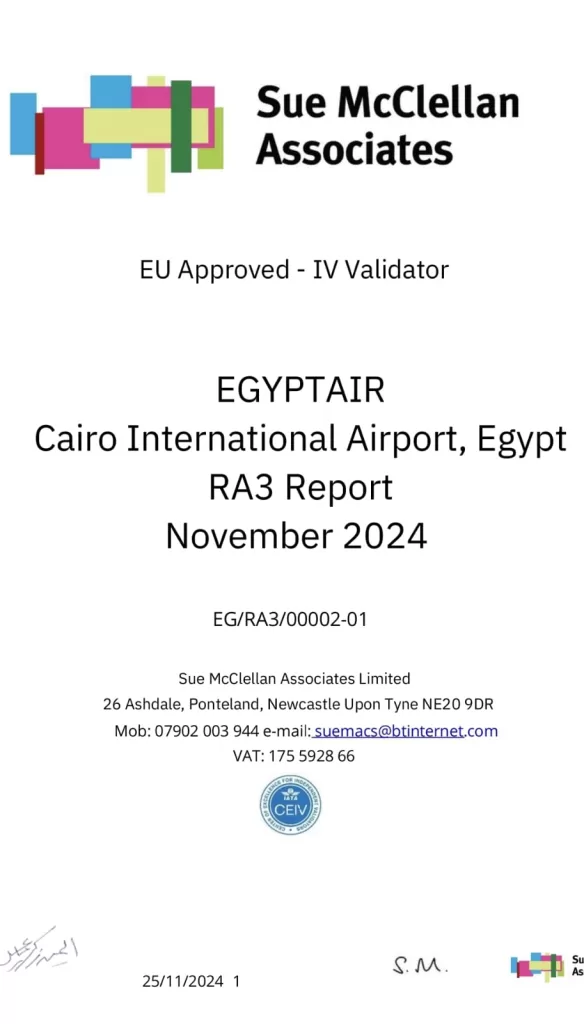 EgyptAir Cargo successfully renews "RA3" certification following EU inspection 5 - Egyptian Gazette