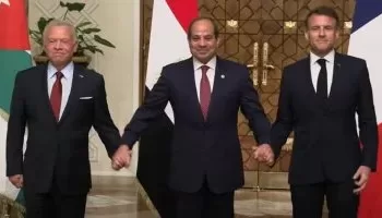 Egypt, France, Jordan summit starts at Ittihadiya Palace