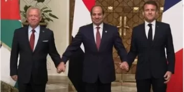 Egypt, France, Jordan summit starts at Ittihadiya Palace
