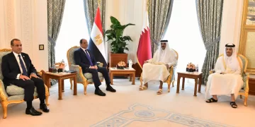 Sisi, Qatari Emir unite on sustained support for Palestinians 1 - Egyptian Gazette Sisi, Qatari Emir unite on sustained support for Palestinians