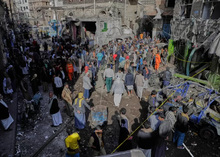 'US airstrikes killed 12 people in Yemen’s capital' 1 - Egyptian Gazette