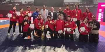 Egypt’s U-20 wrestling team wins African Cup