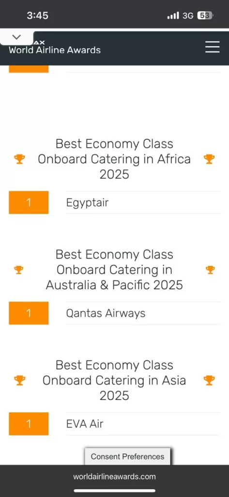EgyptAir named best African airline for passenger services by Skytrax 9 - Egyptian Gazette
