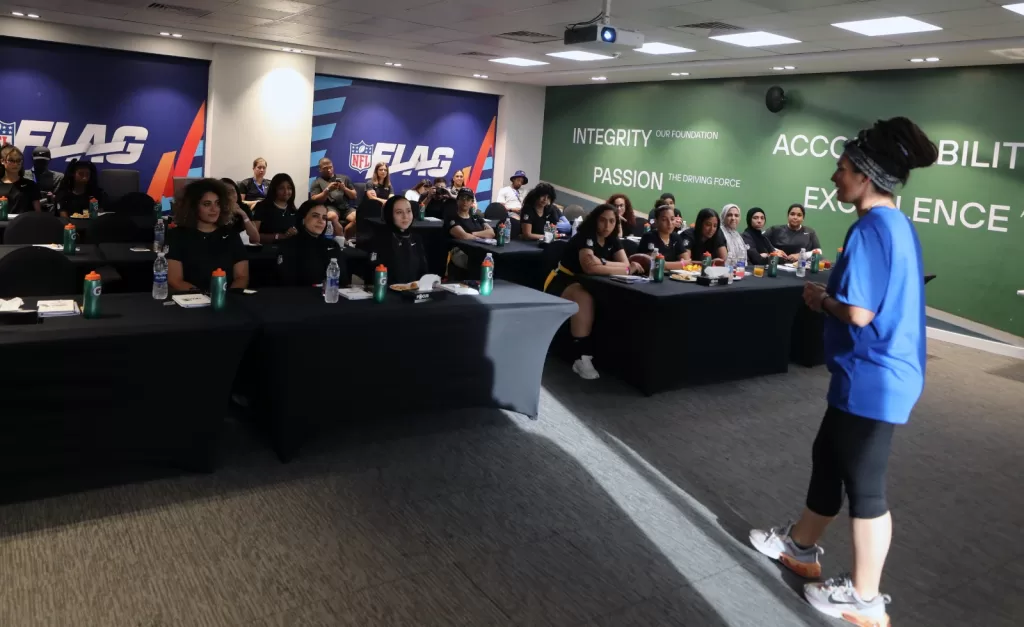 NFL hosts Women’s Flag Football Coaching clinic in Egypt 4 - Egyptian Gazette NFL hosts Women’s Flag Football Coaching clinic in Egypt 3 - Egyptian Gazette