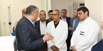 Military Production min. reviews upgrades at Helwan medical facility