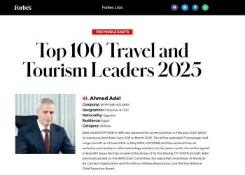 Ahmed Adel named to Forbes 2025 power travel list