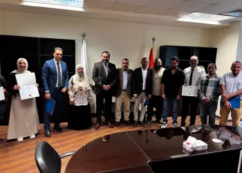 Certificates of appreciation for the distinguished at EgyptAir Training Academy 