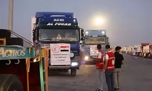 15th aid convoy enter Gaza Strip