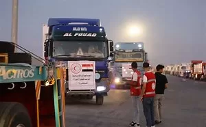 15th aid convoy enter Gaza Strip
