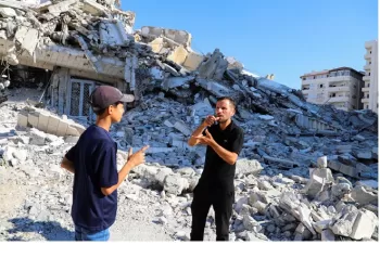 Deaf man uses sign language on social media to share Gaza’s story