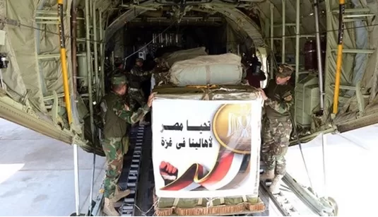 Egypt sends 8th aid convoy to Gaza amid siege 2 - Egyptian Gazette Egypt sends 8th aid convoy to Gaza amid siege 1 - Egyptian Gazette