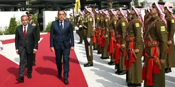 Official reception for PM in Amman ahead of Egyptian-Jordanian Joint Higher committee