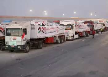 35th humanitarian aid convoy enters Gaza