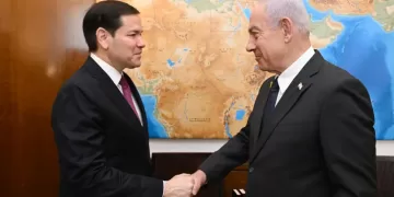Israeli PM recieves US secretary of state 1 - Egyptian Gazette Israeli PM recieves US secretary of state