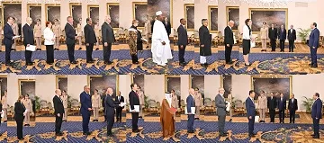 Sisi receives credentials from 23 new ambassadors