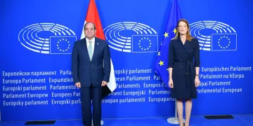 Sisi meets European Parliament’s president in Brussels