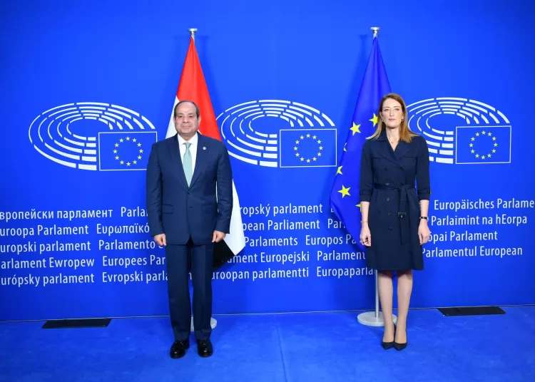 Sisi meets European Parliament's president in Brussels 1 - Egyptian Gazette