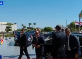 President Sisi arrives at venue of the Sharm El Sheikh Peace Summit