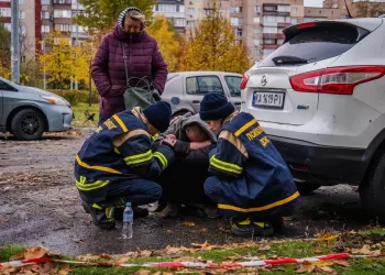 Russia targets Kyiv with drones, killing 3 and wounding at least 30