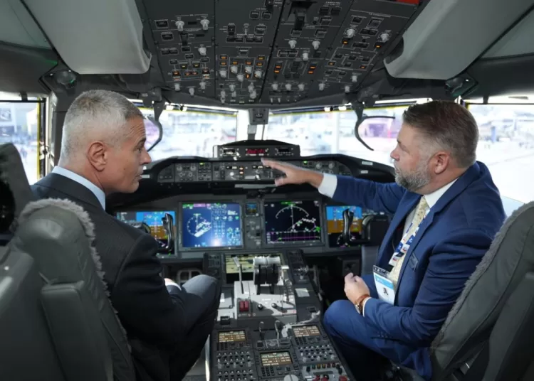 EgyptAir Holding CEO inspects Boeing 777X on static display at Dubai Airshow 2025 1 - Egyptian Gazette