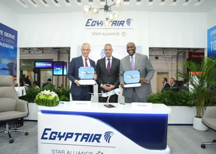 EgyptAir Maintenance, Boeing ink strategic tailored parts deal at Dubai Airshow 2025 2 - Egyptian Gazette EgyptAir Maintenance, Boeing ink strategic tailored parts deal at Dubai Airshow 2025 1 - Egyptian Gazette