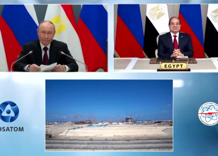 Sisi, Putin launch containment installation for 1st reactor at Dabaa nuclear plant 1 - Egyptian Gazette