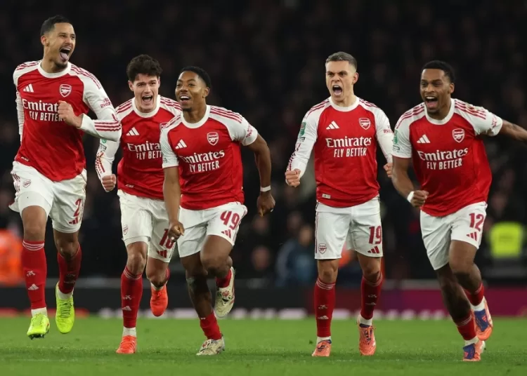 Arsenal survive Palace fightback, win on penalties to reach League Cup semis 2 - Egyptian Gazette Arsenal survive Palace fightback, win on penalties to reach League Cup semis 1 - Egyptian Gazette