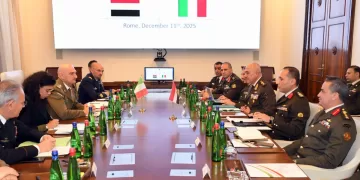 CoS Khalifa back home after Italy visit 1 - Egyptian Gazette CoS Khalifa back home after Italy visit