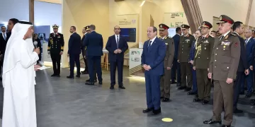 Sisi visits Egypt, UAE pavilions at EDEX 2025