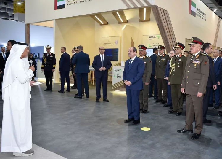 Sisi visits Egypt, UAE pavilions at EDEX 2025 2 - Egyptian Gazette Sisi visits Egypt, UAE pavilions at EDEX 2025 1 - Egyptian Gazette