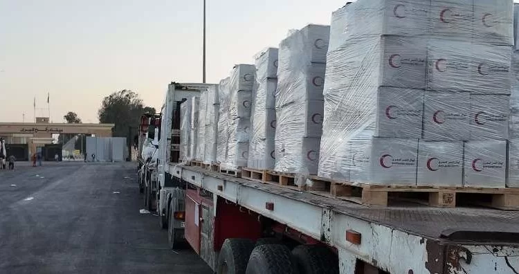 100th aid convoy enters Gaza from Egypt 1 - Egyptian Gazette