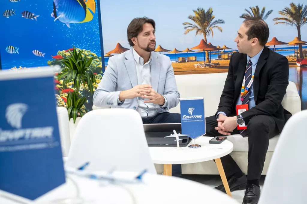 EgyptAir showcases services, expansion at Madrid’s "Fitur 2026" 4 - Egyptian Gazette EgyptAir showcases services, expansion at Madrid’s "Fitur 2026" 3 - Egyptian Gazette