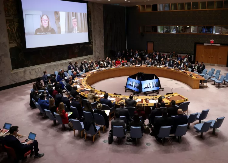 UN raises concerns about instability in Venezuela 1 - Egyptian Gazette Members of the UN Security Council meet on the U.S. strikes and capture of Venezuelan President Nicolas Maduro and his wife Cilia Flores at the United Nations building in New York, U.S., January 5, 2026.