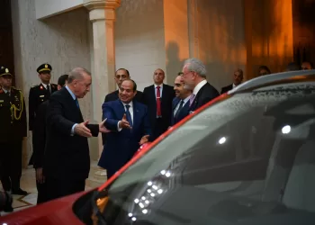 El Sisi receives Turkish-made electric car from Erdoğan