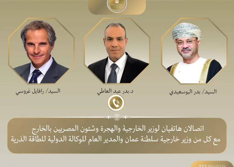 FM discusses regional de-escalation with Omani FM, IAEA Chief 1 - Egyptian Gazette